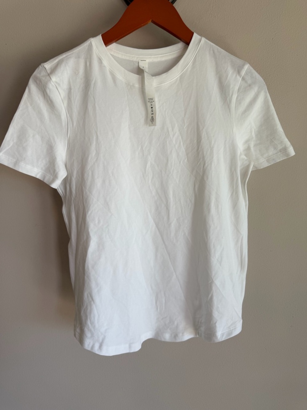 Lululemon Love Crewneck Short Sleeve T-Shirt White Size 2 Pima Cotton